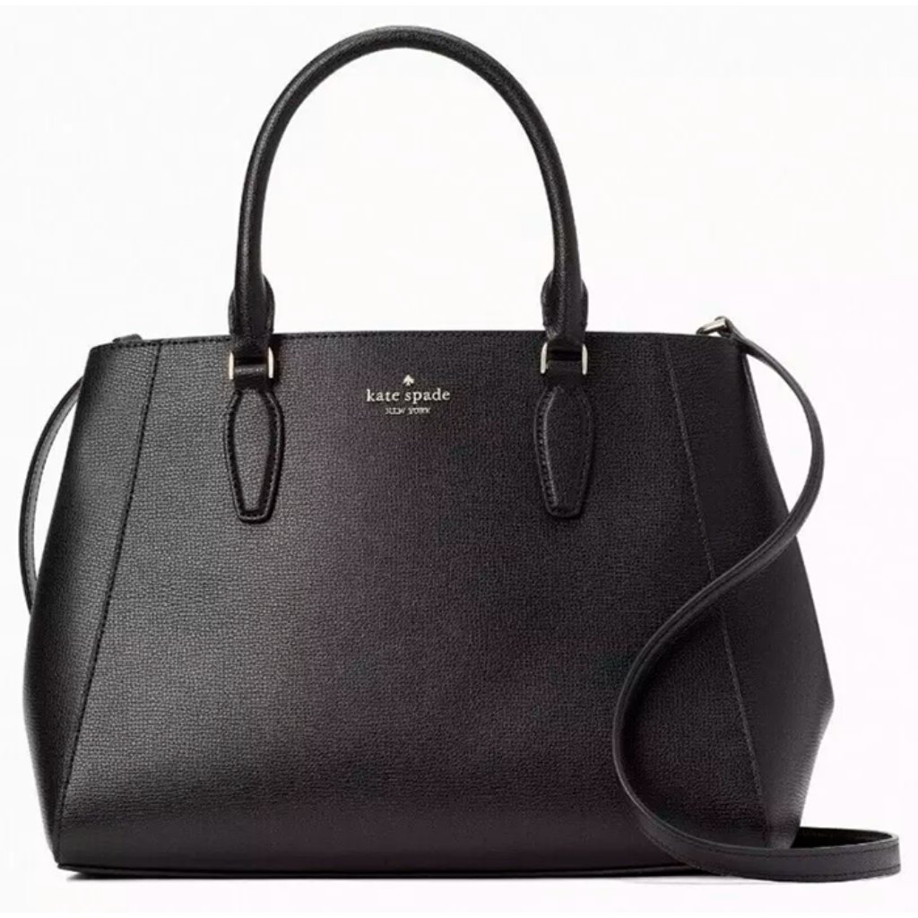 S Kate Spade Kristi Black Leather Satchel Ka696 Nwt Crossbody Bag $399 Retail